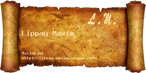 Lippay Maxim névjegykártya